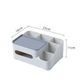 thumbnail image 3 of Living Room Bedroom Roll Tissue Box Divided Space Saving Holder For Bathroom Bedroom Living RoomGray WihteSmall, 3 of 3