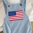 thumbnail image 4 of enyan 4th of July Infant Baby Girls Romper Independence Day Outfit Newborn 3 6 12 18 Months Girl Jumpsuit Overall Sky Blue,0-3 Months, 4 of 4