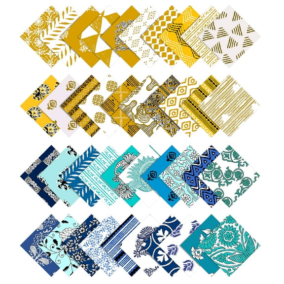 PrintPrecut 5-inch CottonFabricQuiltingSquaresCharm Pack DIY Patchwork Sewing Craft-