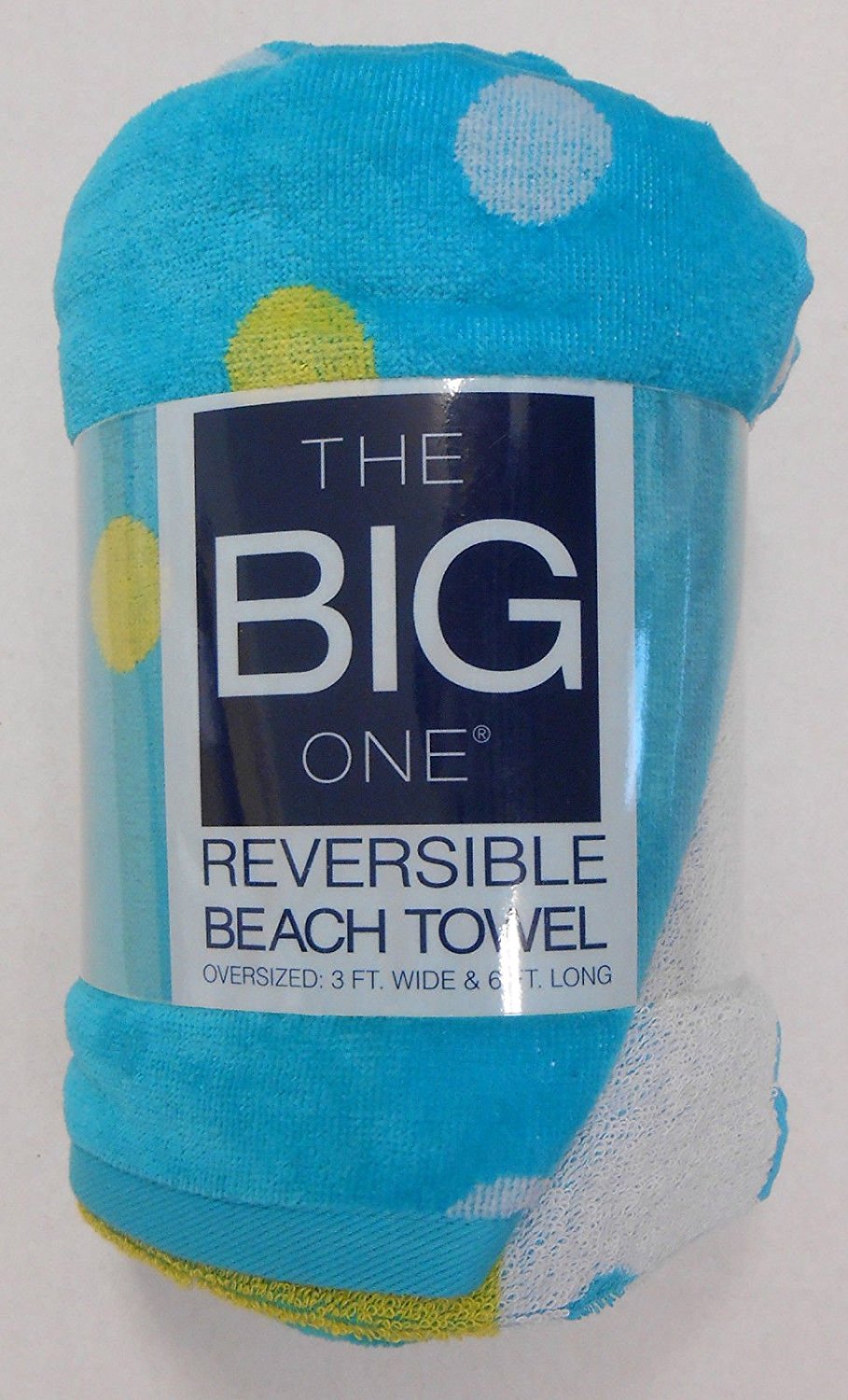 The Big One Beach Reversible Oversized 6'x3' Beach Towel Blue/green
