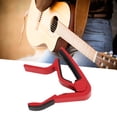 thumbnail image 4 of Guitar Capo, Universal Strong Spring Fast Change Trigger Capo Easy To Clip With 5 Picks For Performance Red, 4 of 8