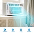 thumbnail image 2 of 8000 BTU Air Conditioner Window Uni, 3-In-1 Window AC Unit Cooler, Dehumidifier & Fan with Timer, Remote Control & Installation Kit, Cooling Rooms Up to 450 Sq. Ft, 115V, White, 2 of 8
