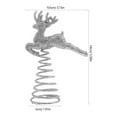 thumbnail image 2 of FRCOLOR silver reindeer Deer Ornament Iron Treetop Ornament Holiday Decorations 1Pc, 2 of 8
