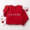 thumbnail image 2 of FASHOFT Valentine's Day Womens Funny Love Heart Graphic Sweatshirt Casual Long Sleeve Pullover Top Red M, 2 of 4
