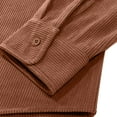 thumbnail image 5 of Xzbqbs Men's Corduroy Polo Shirts Long Sleeve Casual Solid Color T Shirts Fashion Lightweight Lapel Classic Fit with Pocket, 5 of 6