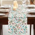 thumbnail image 3 of Table Runners 120 Inches Long Dress Scarves, Boho Flower Farmhouse Coffee/Dining/Kitchen Table Runner for Living Room, Spring Watercolor Paisley Floral Leaf Plant 13x120 Inch, 3 of 9