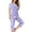 Purple, variant on uublik Short Pajama Set for Women Short Sleeve Sleepwear Tops and Capri Pants Pjs Print Pajama Sets