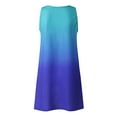 thumbnail image 4 of Dyfzdhu Summer Dresses for Women Casual Tie Dye Round Neck Sleeveless T Shirt Dress Beach Tank Mini Dress Dark Blue, 4 of 9