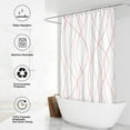 thumbnail image 2 of Pink Shower Curtain for Bathroom with Hooks,Shower Curtain Set Stripe Bath Curtains Decorative White Shower Curtains Weighted Hem Water Repellent Washable, 72x72, 2 of 5