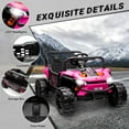 thumbnail image 6 of TROPOW Kids Cars Electric Ride On,12V 7AH Kids Electric UTV with Remote Control, Ride on Truck Car with Toy Storage,Kids Ride on Car Toy for Toddlers Kids,Christmas Gift for Kids,Pink, 6 of 7