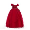 thumbnail image 2 of Robe de Bal pour Fille, Dentelle Tulle, Fleur, Princesse, Robe de Fête, 2 of 4