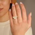 thumbnail image 2 of IGI Certified Double Halo Split Shank Bridal Ring Set, 1.80 Cttw Lab Grown Diamond Engagement Wedding Rings for Women In 18K Solid Yellow Gold F-G, VS-SI Quality Ring Size-8.5, 2 of 6