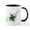 White/Black Inside, variant on CafePress - Elegant Shamrock Mug - 11 oz Ceramic Mug - Novelty Coffee Tea Cup