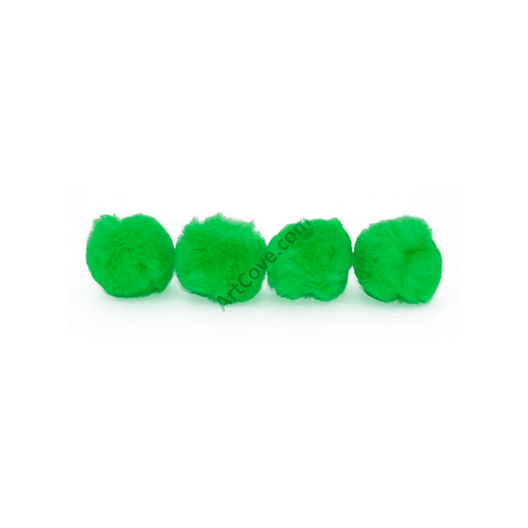 1.5 inch Neon Green Craft Pom Poms 50 Pieces