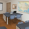 thumbnail image 2 of 60" x 24" Kee Training Table- Grey/ Chrome & 2 Zeng Stack Chairs- Blue, 2 of 7