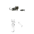thumbnail image 1 of Pendientes de Pescado Pendientes Asimétrico pa Beneficios pa Empleados Mujeres +Pendientes de Pescado Pendientes a Hugo Aretes de gato, 1 of 6