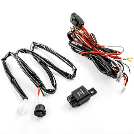 Krator Wiring Harness Kit for LED Lights 200W 12V 40A Fuse Relay On/Off