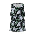 thumbnail image 4 of Fotbe Cartoon Koala Bear Pattern Men's Quick Dry Workout Tank Top Gym Muscle Tee Fitness Bodybuilding Sleeveless T Shirt Breathable Workout Shirt-, 4 of 9