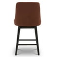 thumbnail image 6 of CHITA 26 inch Swivel Upholstered Velvet Barstool, Burgundy Red, 6 of 8