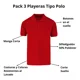thumbnail image 3 of Playeras Hombre Tipo Polo Pack 3 Pz Moda Casual Manga Corta, 3 of 6