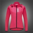 HMOONORY Women's Packable Cycling Jacket Water Resistance Running Hooded Windbreaker