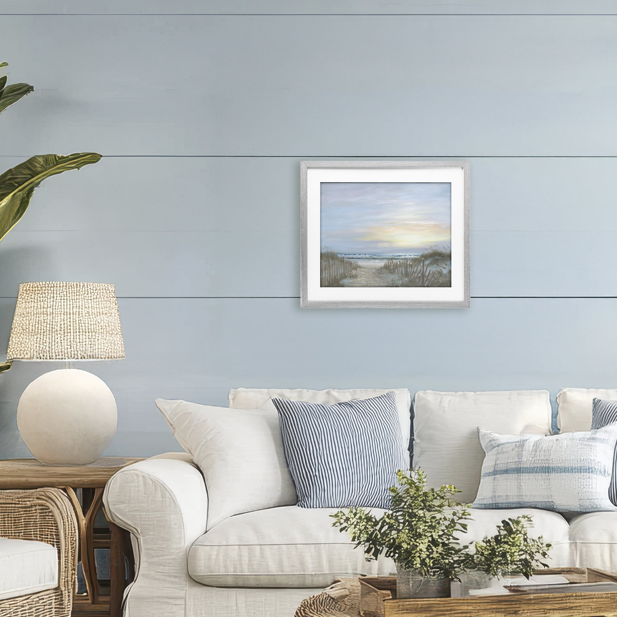 Stupell Industries Serenity Path Sunset Gray Framed Print Under Glass, design by Georgia Janisse