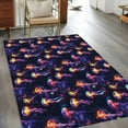 thumbnail image 3 of Jellyfish Area Rug 4x6 Washable Rug Non Slip Deep Sea Animal Abstract Mushroom Starry Sky Large Area Rug Indoor Floor Carpet for Entryway Bedroom Kitchen Living Room Home Office Dining Room Nursery, 3 of 8