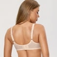 thumbnail image 2 of Delimira Women's Balconette Bra Push up Underwire Unlined See Through Demi Bras Plus Size, 2 of 6