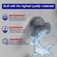 thumbnail image 2 of Suction Cup Hooks for Shower, Removable Towel Hooks for Bathroom Window Glass Door Wall, Bath Robe Looafh Wreath Hook for Hanging - 2 Pack, Black, 2 of 7