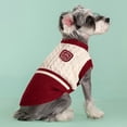 thumbnail image 2 of New Pet Sweater, Knit Two-Legged Dog Apparel With Color Block Design For Spring, Autumn, Winter - Red Xl Size For Medium To Large Dogs, 2 of 3