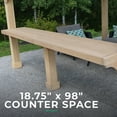 thumbnail image 2 of Yardistry 10' Meridian Bar Counter – Premium Cedar Wood Bar Counter for 10' Side of 10x10 and 10x12 Meridian Gazebos, 2 of 6