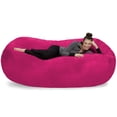 thumbnail image 4 of Sofa Sack Bean Bag Chair, Memory Foam Lounger with Microsuede Cover, Kids, Adults, 7.5 ft, Magenta, 4 of 4