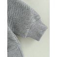 thumbnail image 5 of Infant Baby 2Pcs Fall Outfits Long Sleeve Front Pocket Textured Tops and Trousers Set, 5 of 8