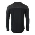 thumbnail image 5 of ZIMEGO Men's Casual Color Block Long Sleeve Curved Hemline Athletic Activewear Hiphop Hipster Shirts, 5 of 6