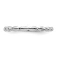 thumbnail image 3 of Sterling Silver Stackable Expressions Rhodium Rice Ring, 3 of 5