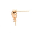 thumbnail image 4 of 20 pc Brass Micro Pave Clear Cubic Zirconia Earring Findings Nickel Free Heart Real 18K Gold Plated 15.5~16.5x8.5mm Pin: 0.8mm Pin: 0.8mm, 4 of 4