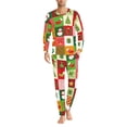 thumbnail image 3 of Renewold Long Sleeve Christmas Pajamas Sets Holidays Family Matching Sleepwear Adult Xmas Trees Wreaths Crew Neck Pj Loungewear 2 Pieces Buffalo Grid Clothing for Men Size M, 3 of 5