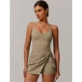 thumbnail image 4 of IWEMEK Women's Tennis Dresses Twist Front Split Ruffle Cami Dress with shorts Golf Active Dress, 4 of 8