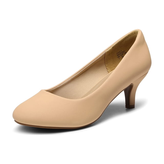 Zapatos de Tacón para Mujer DREAM PAIRS LUVLY Nude Nubuck 6.35 cm
