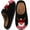 Black, variant on Ecetana Christmas House Slippers for Women Men Holiday Indoor Bedroom Warm Cozy Fluffy Slippers