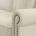 thumbnail image 4 of Coventry 61W Small Living Room Loveseat in Cream Herringbone Fabric, 4 of 10