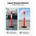 thumbnail image 5 of KFFKFF Set of 9 Traffic Delineator Posts, 48-inch Safety Cones with Fillable Base and Reflective Bands, Durable Posts for Construction Zones, Parking Areas, and Crowd Management, Red, 5 of 9