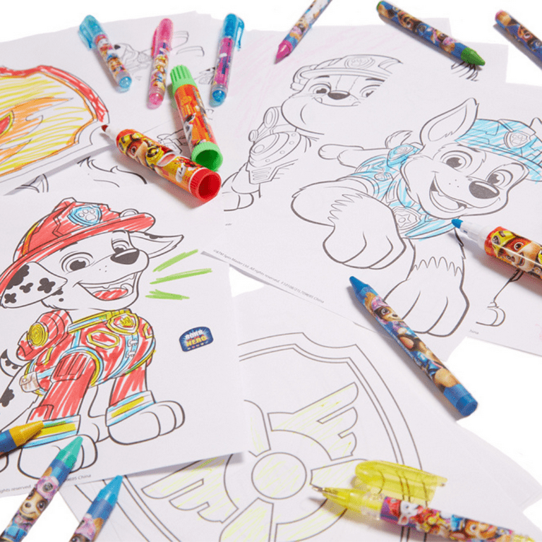 Nickelodeon Paw Patrol Kids Art Kit with Carrying Tin Gel Pens Markers Stickers 500 PC, Size: 12 inch x 10.75 inch x 1.65 inch, Multicolor