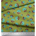 thumbnail image 3 of Soimoi polyester Crepe Fabric Leaves & Floral Artistic Fabric Prints By Yard 52 Inch Wide, 3 of 5