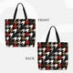 thumbnail image 2 of Fotbe Houndstooth Green Red Bolsa Tote con Estampado para Mujer, Bolsos con Cremallera, Bolsa de Hombro Casual de Gran Capacidad con Bolsillos Internos, 2 of 7