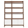 thumbnail image 2 of Pemberly Row Particleboard and MDF Bookshelves in Walnut/White (Set of 2), 2 of 5