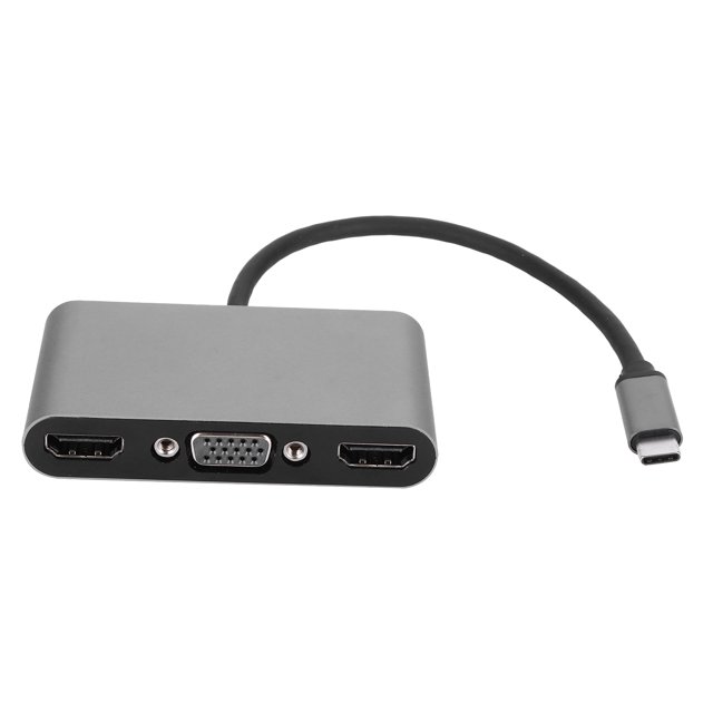Adaptador tipo C a PD, adaptador tipo C a HDMI Estación de acoplamiento convertidor de cable de pantalla grande HD para oficina móvil para teclado y ratónMovies Fyydes Descripción de la referencia