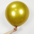 thumbnail image 5 of Globos grandes de látex cromado metálico de 18 36 pulgadas, dorados, blancos, para decoración de bodas, globos de helio, suministros para fiestas de feliz cumpleaños, 5 of 5
