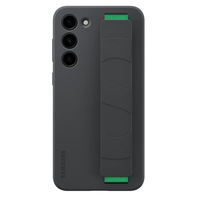 Funda para teléfono Samsung Galaxy S23+ Plus con agarre de silicona negra
