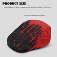 thumbnail image 4 of CHAQLIN Polyester Flat Cap for Driving Summer Travel, Windproof Adjustable Beret Hat, Black and Red Graffiti Design, 4 of 4